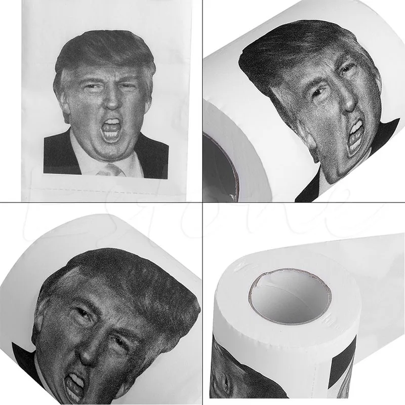 Горячие Дональд Трамп улыбка 3ply 150 листов Туалет Бумага Roll забавная Шуточный Подарок