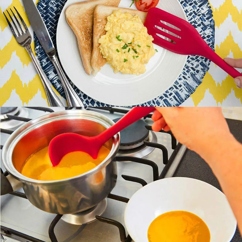 5pcs Food Grade Silicone Cooking Tools Spoon Shovel Filter Kitchen Non-stick Pan Utensils Silicone Heat-Resistant Utensil Set 5pcs Food Grade Silicone Cooking Tools Spoon Shovel Filter Kitchen Non-stick Pan Utensils Silicone Heat-Resistant Utensil Set