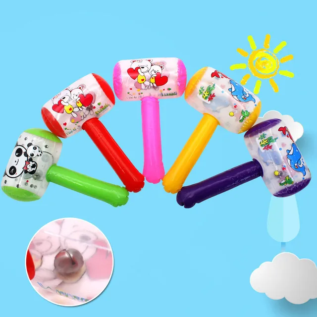 3pcs Inflatable Hammer With Bell Air Hammer Baby Kids Toys Party Favors Inflatable Toy Pool Beach Party Toy 1