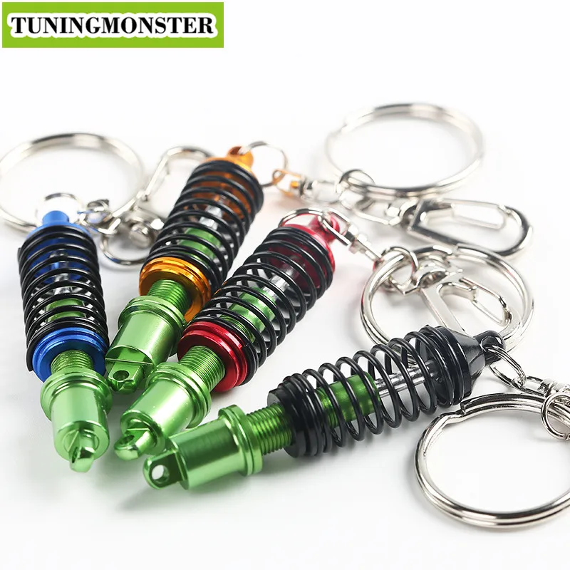 

Lot 10PCS Adjustable Coilover Shock Absorber Damper Suspention Car keychain keyring keyfob Key Chain Ring