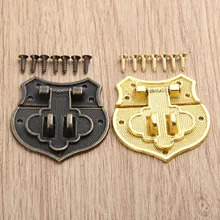 43x40mm ox Latch Clasp Heart Buckle Hasp Hasp Wooden Wine Box With Lock Buckle Antique Padlock Hardware Zinc Alloy in stock antique box buckle suitcase lock hasp antique wooden trunk metal buckle