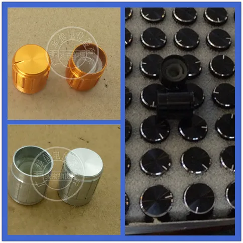 10pcs aluminum alloy knob switch cap / 15 * 17 hole 6MM amplifier audio volume potentiometer DIY knob cover