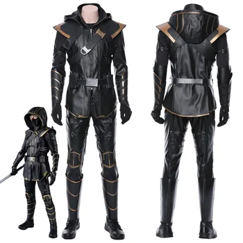 

Stock Avengers 4 Endgame Hawkeye Clinton Francis Barton Cosplay Costume Full Set Mask Adult Men Halloween Carnival Party Costume