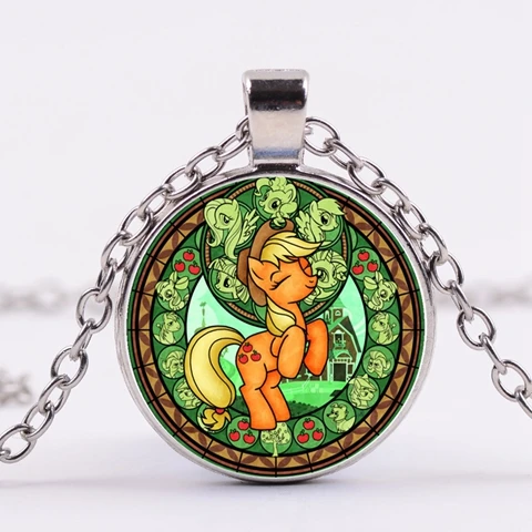 SIAN Cute My Little Ponys, ожерелье для девочек, аксессуары для платья, мультяшная дружба, Волшебная Радуга, детское длинное ожерелье, подарок - Окраска металла: Style 21