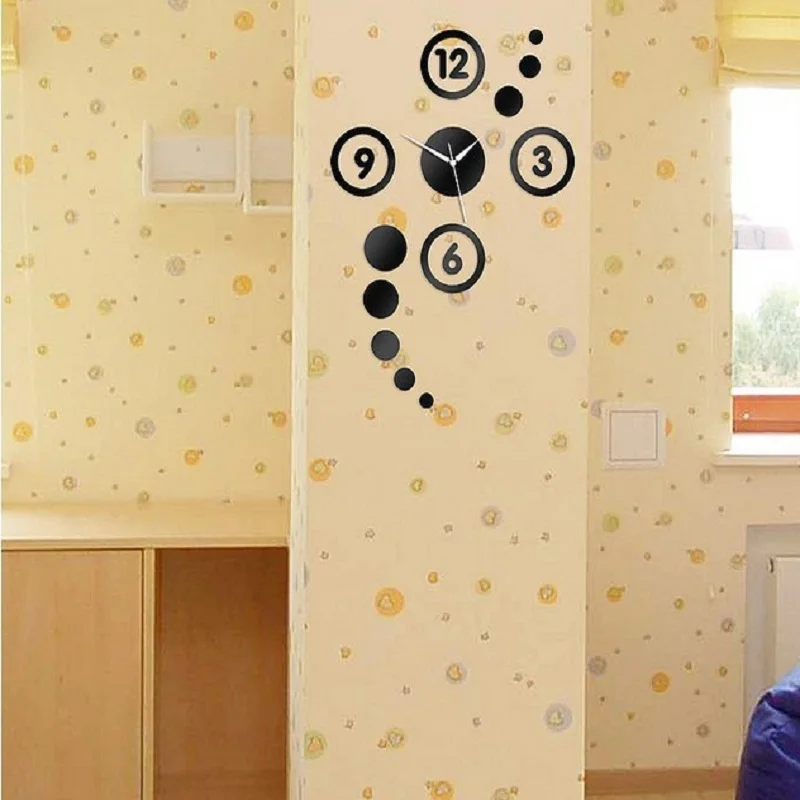 Saat DIY настенные часы цифровые Reloj duvar saati Horloge Мураль de pared черный акриловый klok