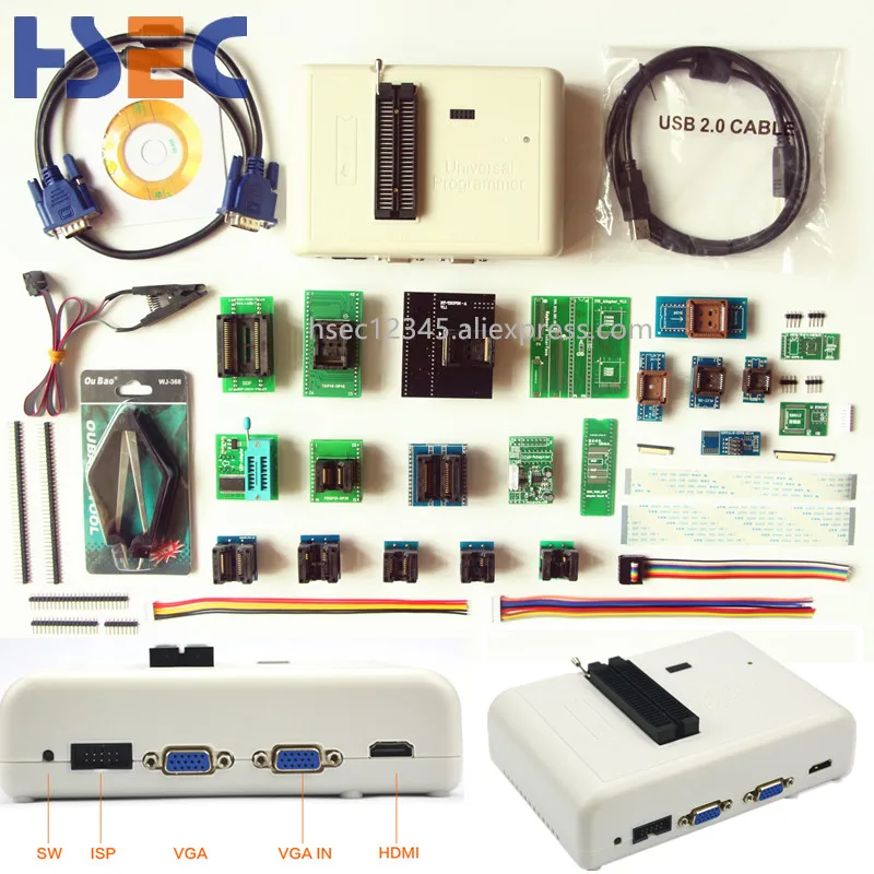 Новые универсальные RT809H памяти на носителе EMMC-программирование NAND Flash+ 26 ItemsTSOP56 TSOP48 адаптер EMMC-NAND ни лучше, чем RT809F TL866CS TL866A