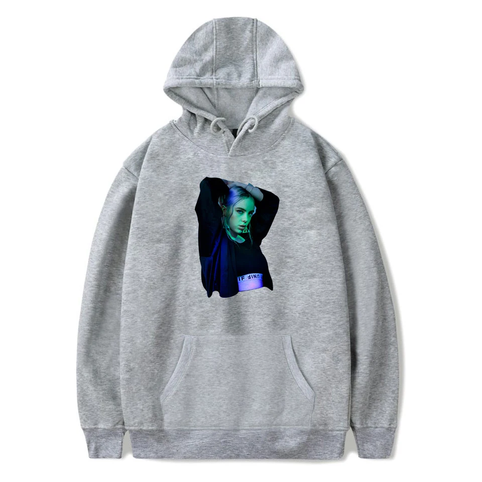 

2019 fashion trend women's sweatshirt BILLIE EILISH print hoodie women's men's best selling casual shirt Slim hooded hoodie