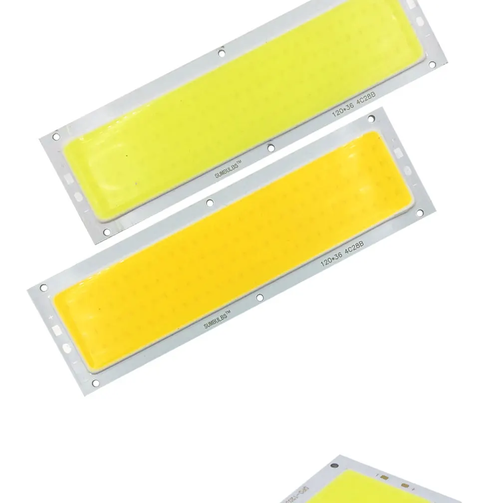 10W LED COB Strip Light Bulb Lamp 1000LM DC 12V White Blue 120x36mm LED Chip car Light Source for DIY (4)
