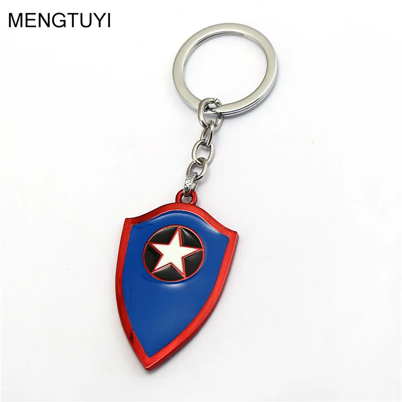 

Avengers Captain America Blue Metal Keychain Star Shield Key Ring Holder Super Hero Men Car Women Bag Jewelry Chaveiro Llavero