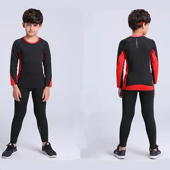 

2019 New boy Winter Thermal Underwear Sets kids Quick Dry Anti-microbial Stretch Men's Thermo Underwear Male Long Johns Fitness