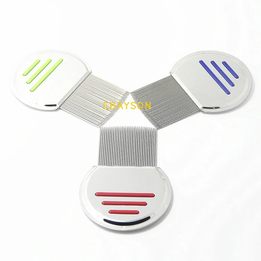 3pcs combs set terminator lice comb nit free hair rid headlice stainless steel metal teeth 3pcs combs set terminator lice comb nit free hair rid headlice stainless steel metal teeth