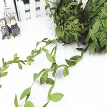 Новые зеленые листья декоративной ткани имитация листьев гирлянды материал для ручной работы Сделай Сам аксессуары 2 м