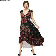 Floral Print Bohemian font b Women b font font b Maxi b font font b Dress