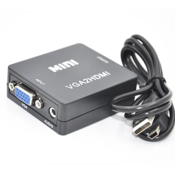 

MINI 1080 P VGA to HDMI Adapter VGA2HDMI Converter Connector with Audio for PC Laptop to HDTV Projector