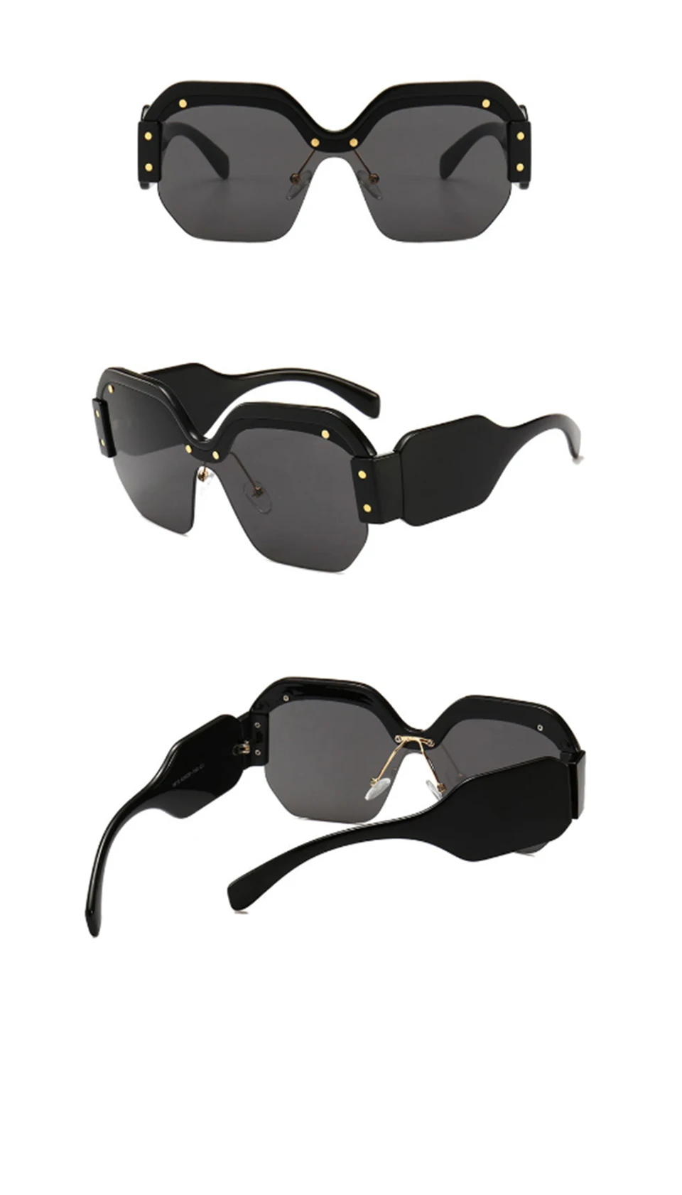 Jumlai негабаритных панк Солнцезащитные очки для женщин квадратная большая рама солнцезащитные очки Брендовые дизайнерские модные уникальные модельные очки крутые