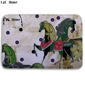 

LzL Home 3D Animal Printed Bathroom Carpet Kitchen Doormats Horse Butterfly Deer Floor Mat Badmatten Badkamer Tapis WC Banyo