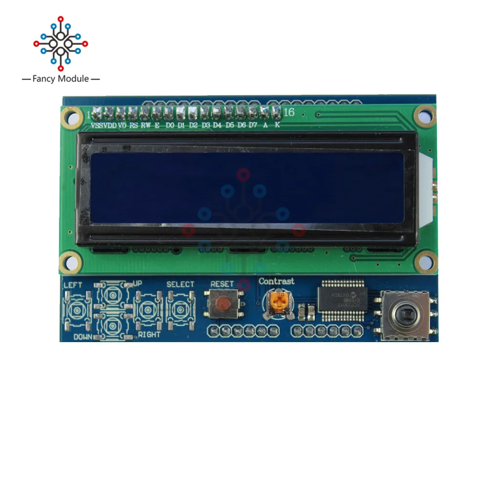 Brightness Adjustable 1602 LCD Shiled IIC I2C MCP23017 5 Keypad For Arduino | Инструменты