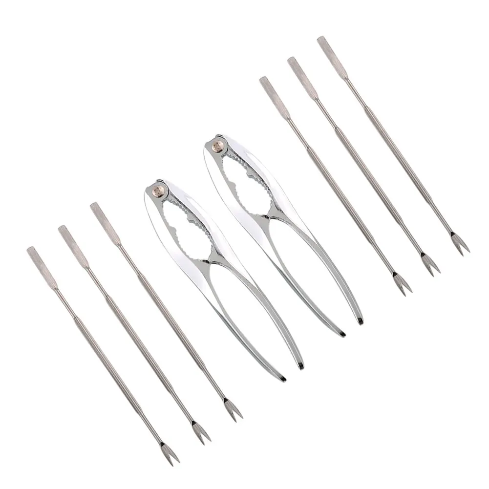 8Pcs/lot Forks Crackers Seafood Shellfish Lobster And Crab Nutcracker