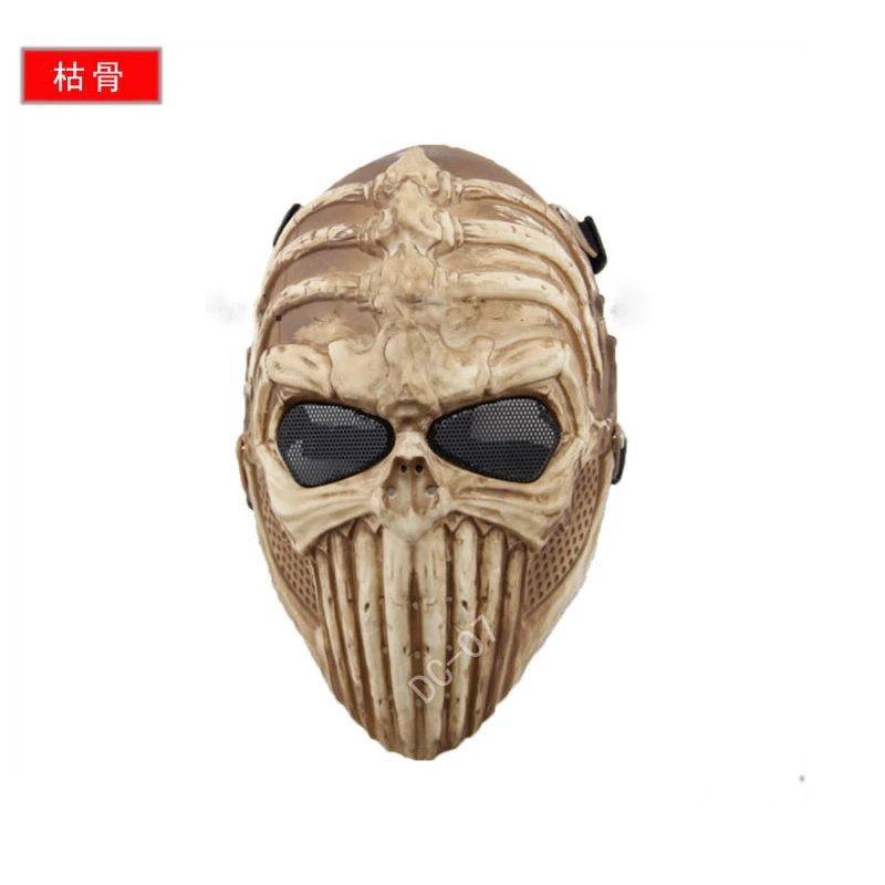 

Horror Realistic Ghost Rider Scary Skeleton Masks Demon Protective Helmet Mask CS Airsoft Paintball Dummy Gas Mask Cosplay