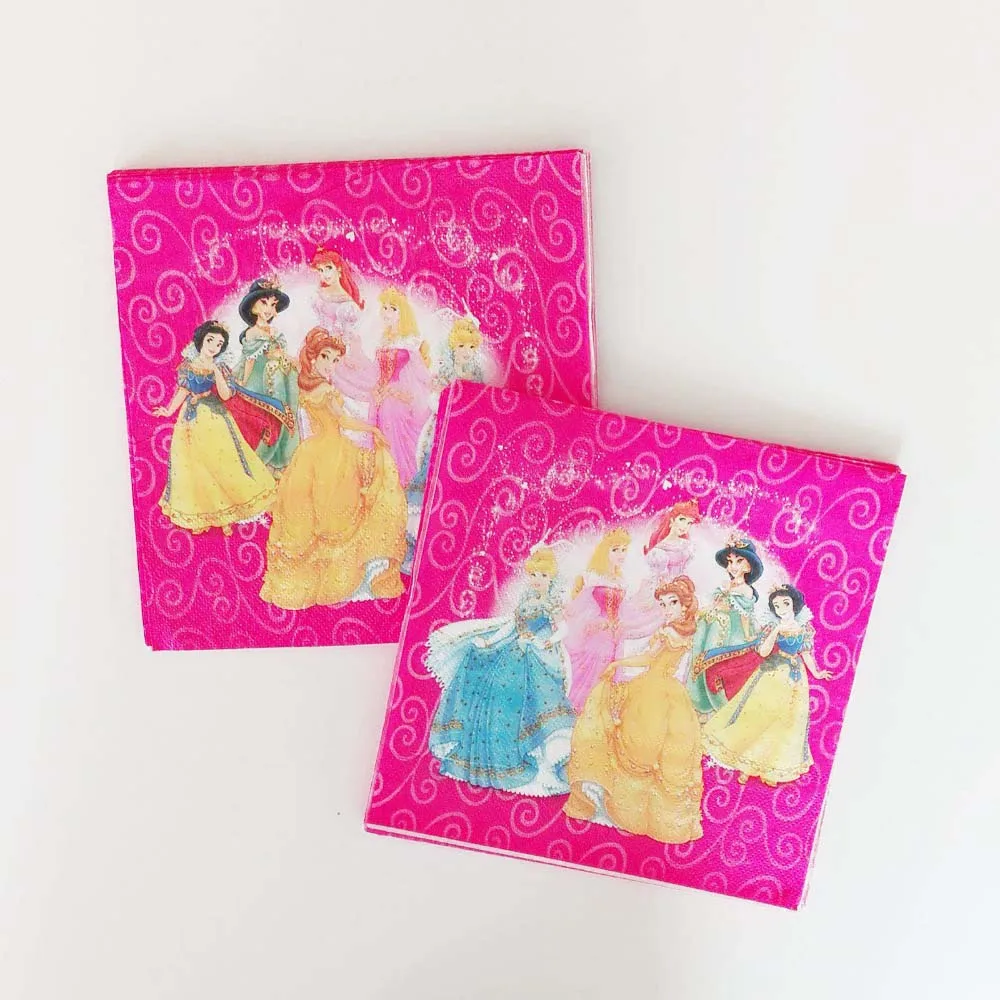 Предметы для вечеринки принцессы тема одноразовые тарелки чашки баннер скатерти салфетки на день рождения украшения для девочек