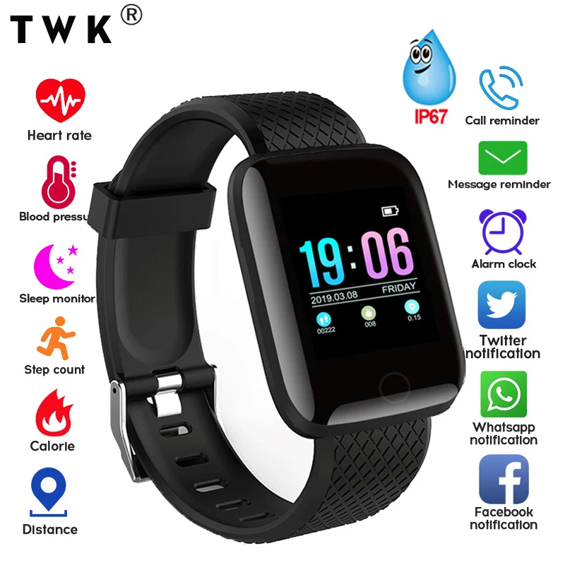 

Smart Watch Men Blood Pressure Measurement Waterproof Smartwatch Women Heart Rate Monitor Fitness Tracker GPS for iPhone pk iwo