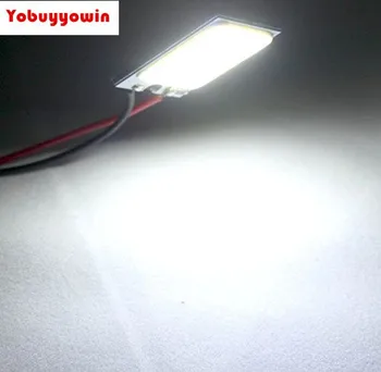 

4Pcs Car COB 18SMD LED Panel Lamp Reading Plate Light Roof Ceiling Interior Wired Lamp W/ BA9S T10 Festoon Adapter