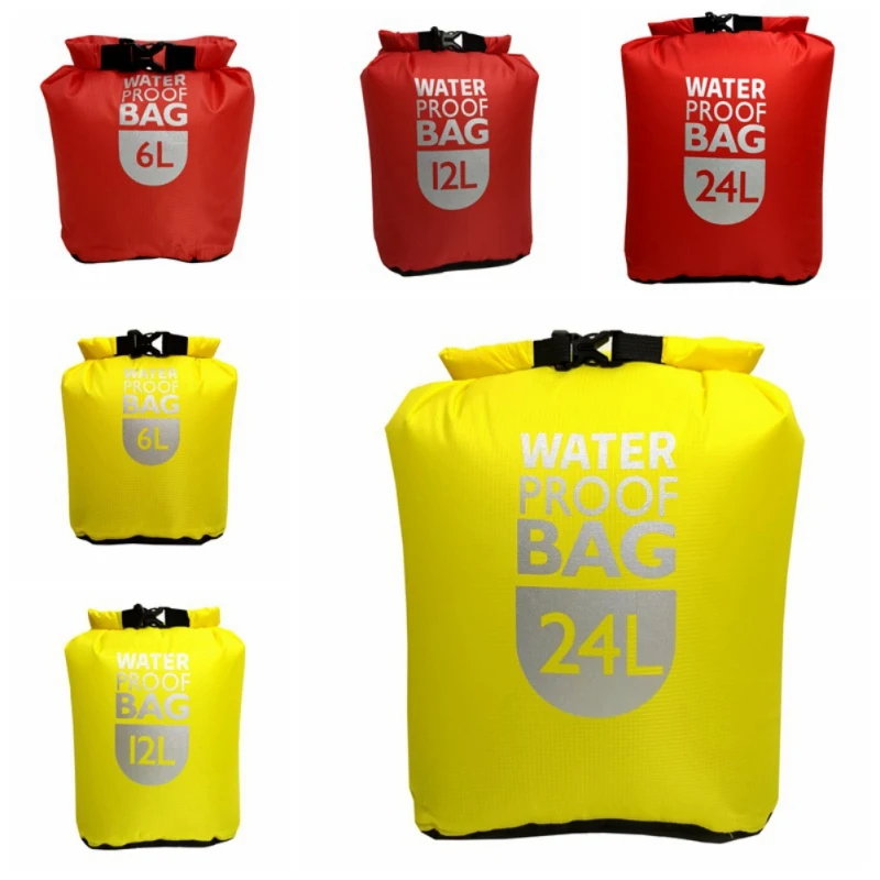6L/12L/24L Водонепроницаемая сухая сумка водонепроницаемая для плавания рафтинг