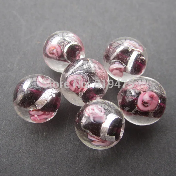 20pcs/lot 10mm 12mm Lampwork Glass Beads Flower With Silver Foil Burgundy Color 20pcs/lot 10mm 12mm Lampwork Glass Beads Flower With Silver Foil Burgundy Color