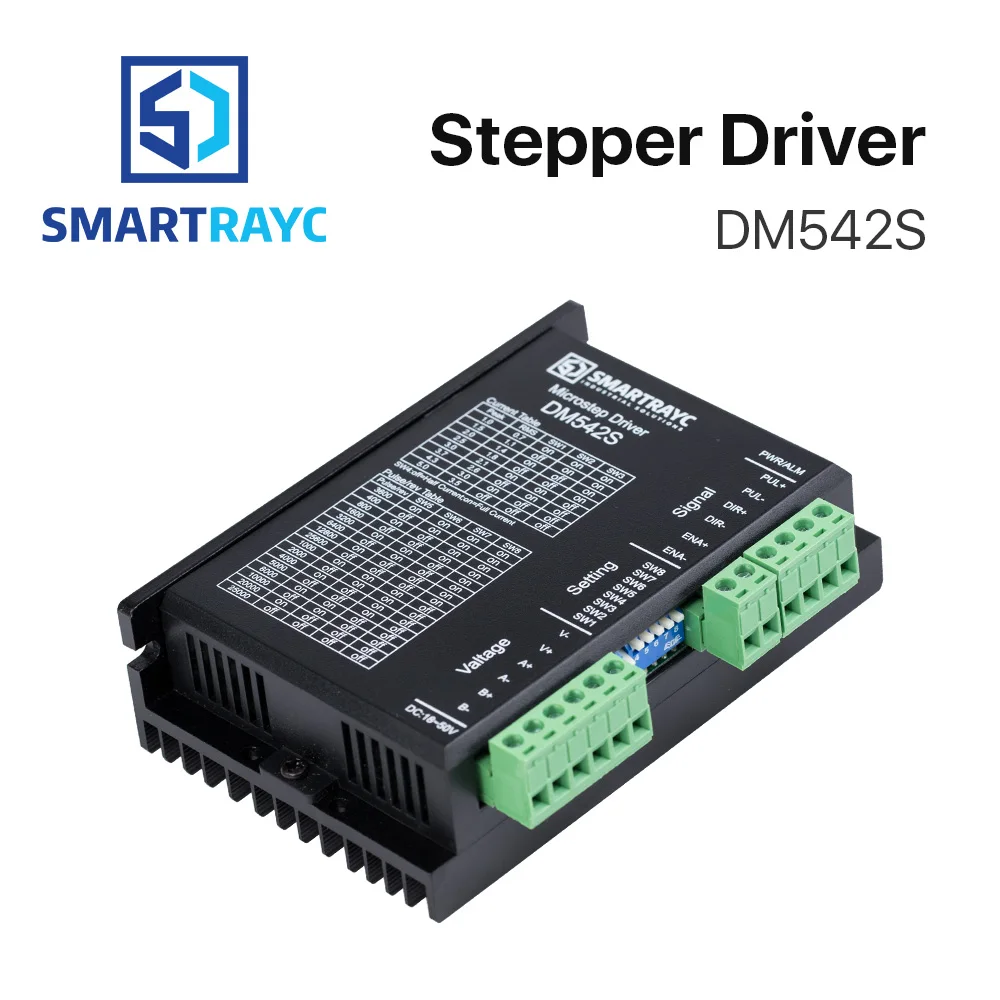

Smartrayc 2-Phase Stepper Motor Driver DM542S 18-50VDC Output 1.0-5.0A Current