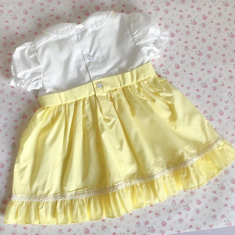 Летнее платье для малышей, хлопковое платье с вышивкой, два дизайна, милый ребенок, для новорожденных Принцесса платья