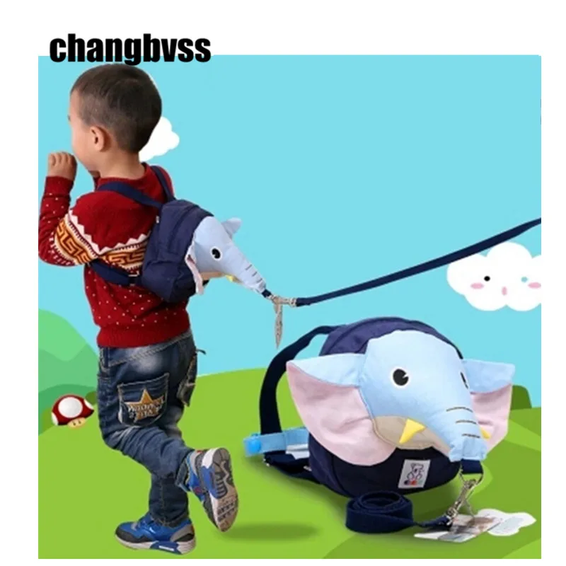 Blue Elephant Child Backpack Leash Safety Baby Harness,Toddler Backpack