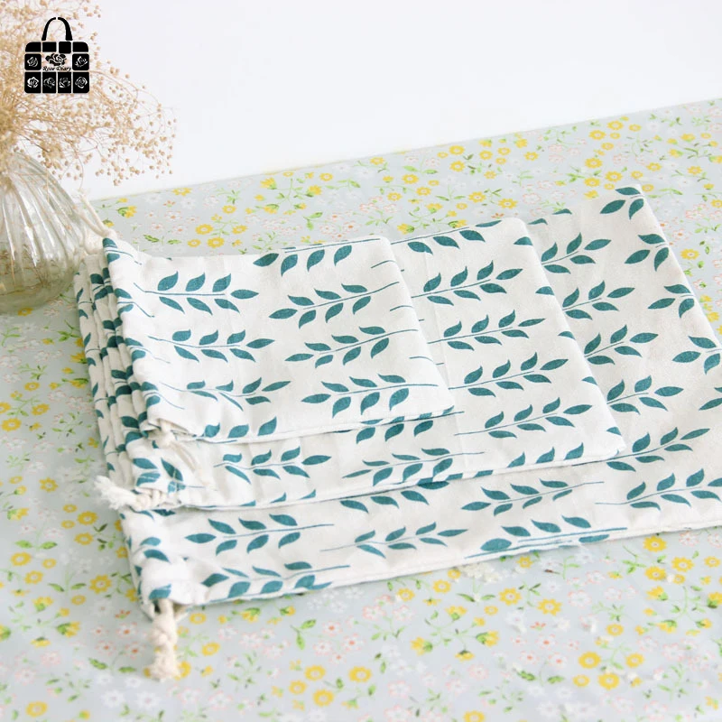Wheat tassel printed 100% cotton bag Travel Accessories Clothes underwear shoes toy Storage Pouch Luggage Packing Organizers bag