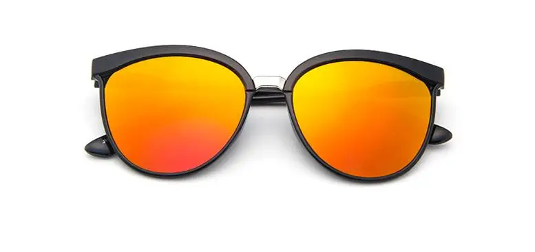Кошачий глаз, солнцезащитные очки для женщин, брендовые, дизайнерские, модные, зеркальные, сексуальные, кошачий глаз, солнцезащитные очки для женщин, UV400, женские очки - Цвет линз: Красный