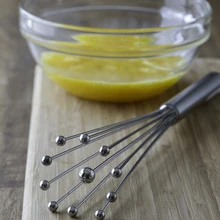 Stainless Steel Ball Whisk Egg Beaters Egg Stirrer Hand Mixer Kitchen Cooking Tools Accessories – Silver