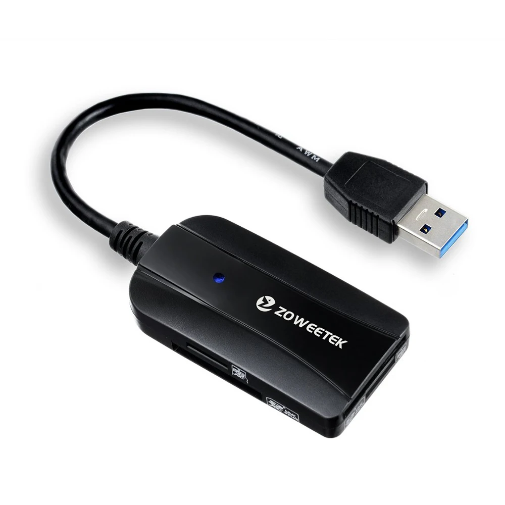 Подлинная Zoweetek ZW-CR02 USB 3,0 4 слота SD кард-ридер с двумя SD портами и двумя Micro SD портами