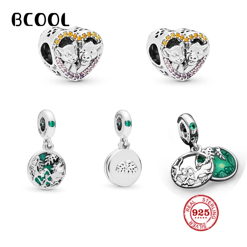 

BCOOL Fashion Charms Silver 925 Original 1:1 Copy, 2019 New Lion King Simba Beads for Bracelet Necklace Pendant Jewelry Gifts
