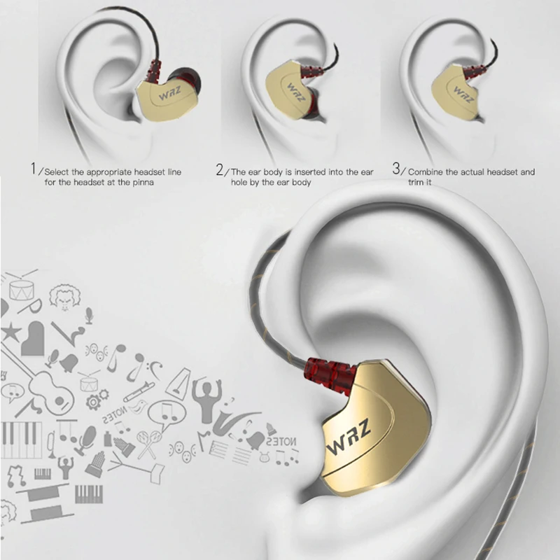 Наушники вкладыши Hi Fi для телефона 3 5 мм стерео наушники проводная Спортивная