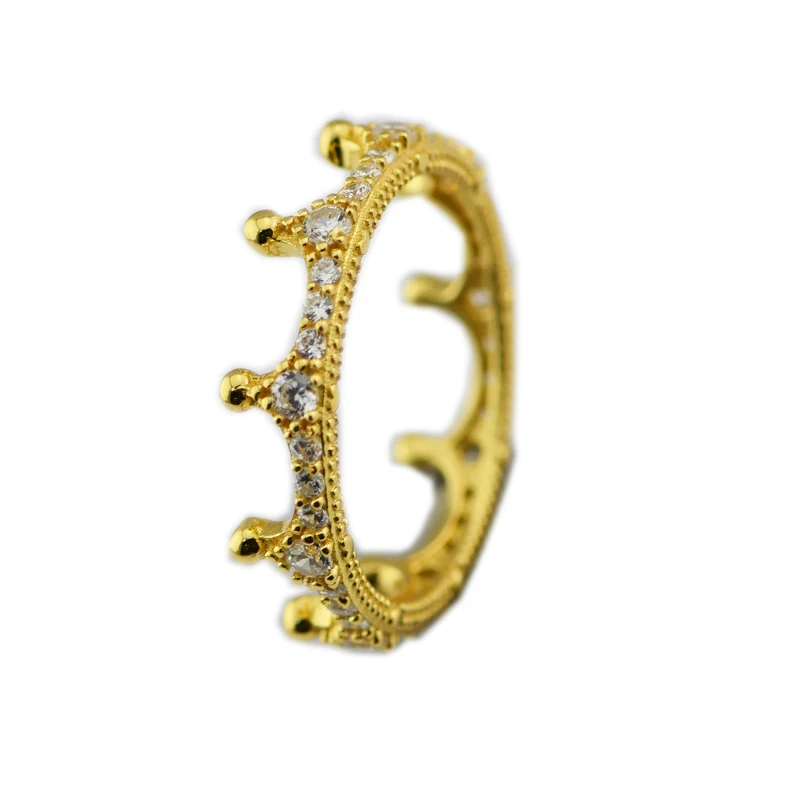 

Original 925 Sterling Silver Jewelry Rings for Women Enchanted Crown Silver Ring with Clear CZ Shine Collection SHR005