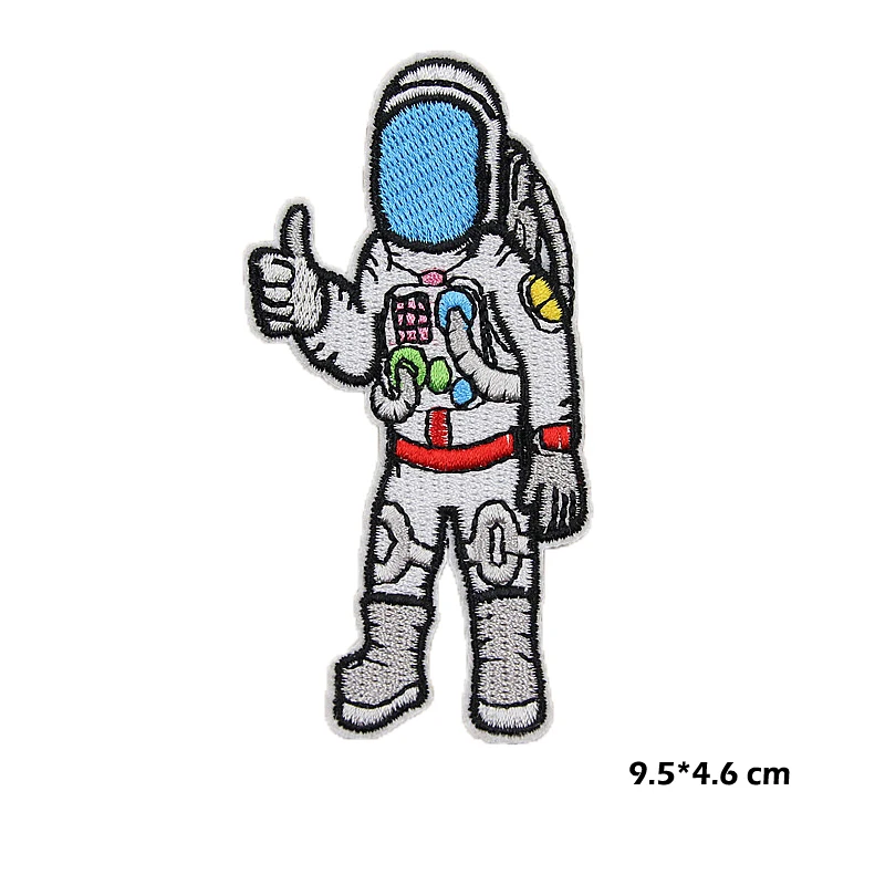 Патчи астронавта для одежды утюжок на патч вышивка Parches Bordados Rocket spacket Planet тканевые