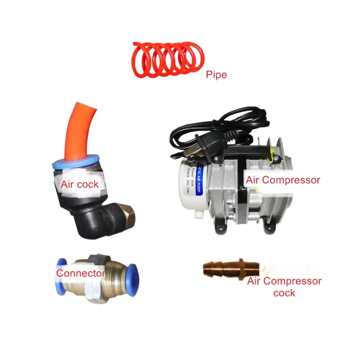 

DIY CO2 laser Part anti flaming system kit air compressor anti-flaming system kit with air pump