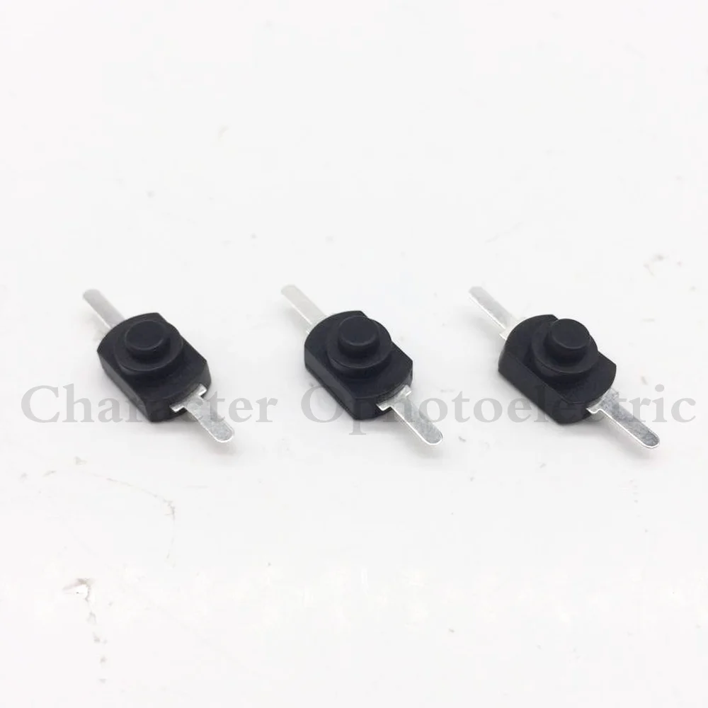 

50PCS 12*8MM DC 30V 1A Black On Off Mini Push Button Switch for Electric Torch 1208YD