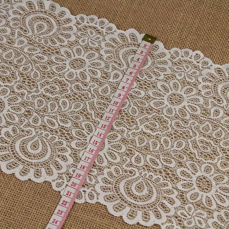 22cm Black White Lace Fabric 3