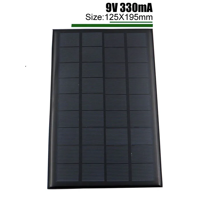 Мини 9 в 12 В 2 Вт 3 Вт 4,2 Вт солнечная панель солнечной энергии система DIY батарея зарядное устройство Модуль Портативный Panneau Solaire Energy - Цвет: 6V 330mA