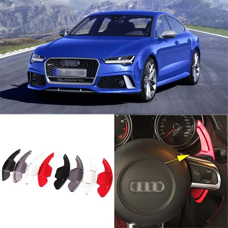 1 пара Сплава Add-On Руль DSG Paddle Манетки Расширение Для Audi RS7