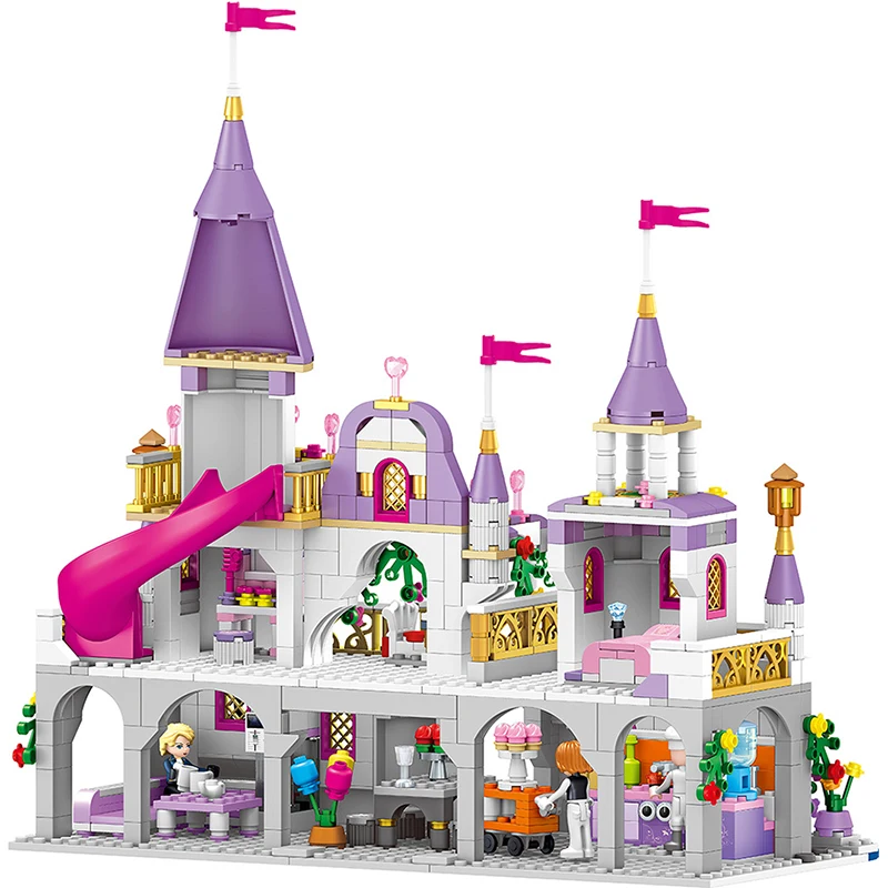 New 731pcs Princess Series Windsor Castle Girls Buliding Blocks Fit For Legoingly Friends Bricks Toys For Girls Christmas Gifts  (5)