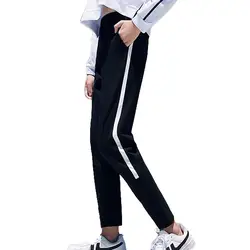 LZMZA Harajuku мотобрюки женские брюки для бега брюки для девочек летние тонкие боковые полосы карандаш повседневные свободные брюки Pantalon Femme