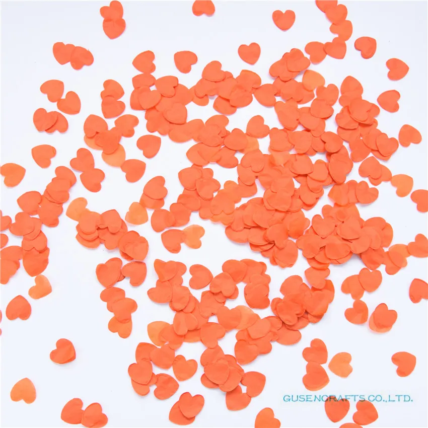 

3000pcs orange Red Heart Shape Tissue Paper Confetti Wedding Birthday Party Table Decorations