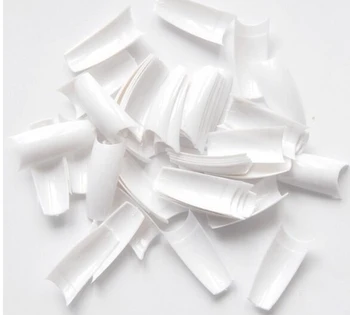 

500pcs Nude White Full False Nail fake nails half nail tips Art Design Tips French Acrylic UV Artificial Nail Art Tips Clear