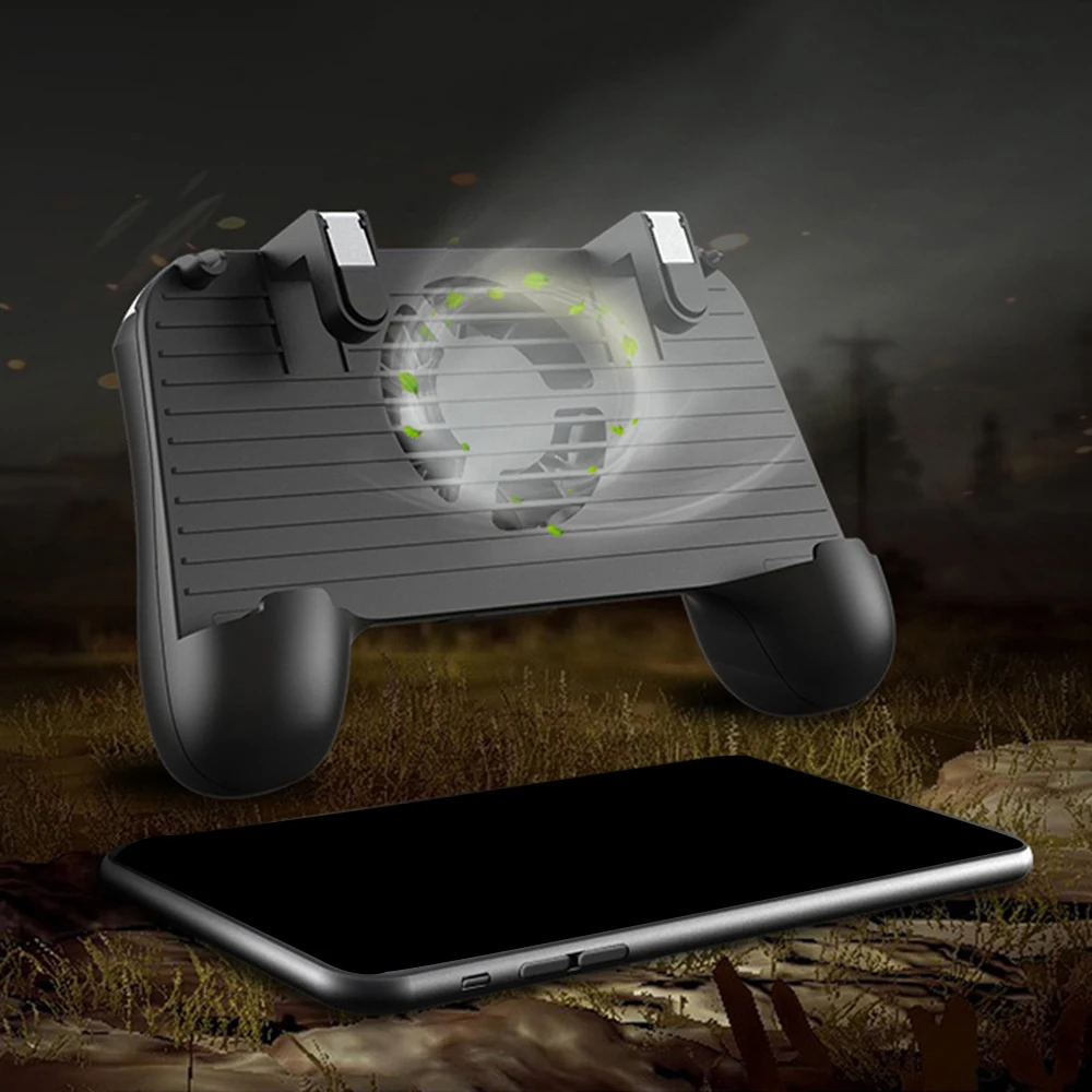 Mobile Game Controller Pubg Controller Gamepad Cooling Pubg Mobile Trigger L1R1 Shooter Joystick Holder with 2000MAH Power Bank