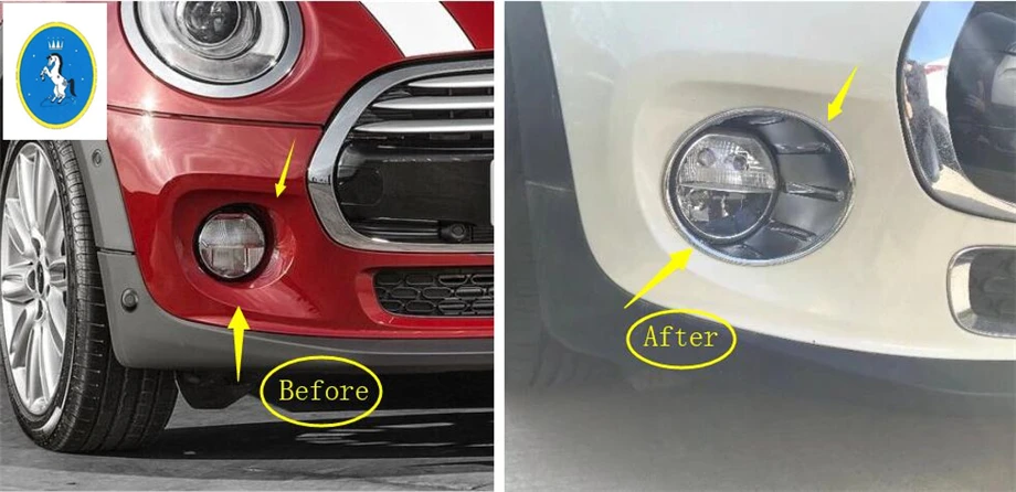 Передние противотуманные фары Yimaautotrims кольцевая рама обшивка 2 шт. подходит для